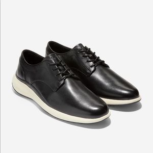 Cole Haan Troy Plain Oxford Black-Ivory Leather Size:10.5